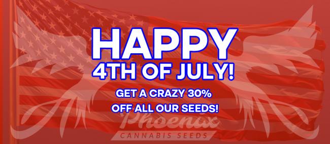Happy 4th of July! 30% Off All Our Cannabis Seeds!